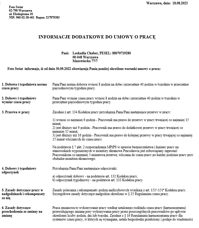 Obraz zawierający tekst, zrzut ekranu, Czcionka, dokument Opis wygenerowany automatycznie