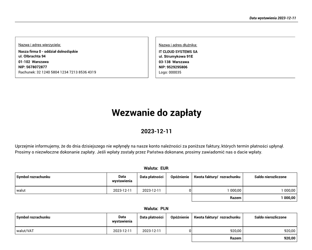 Obraz zawierający tekst, paragon, zrzut ekranu, Czcionka Opis wygenerowany automatycznie
