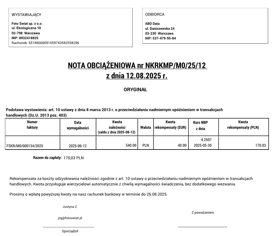 Obraz zawierający tekst, zrzut ekranu, Czcionka, paragon Zawartość wygenerowana przez AI może być niepoprawna.